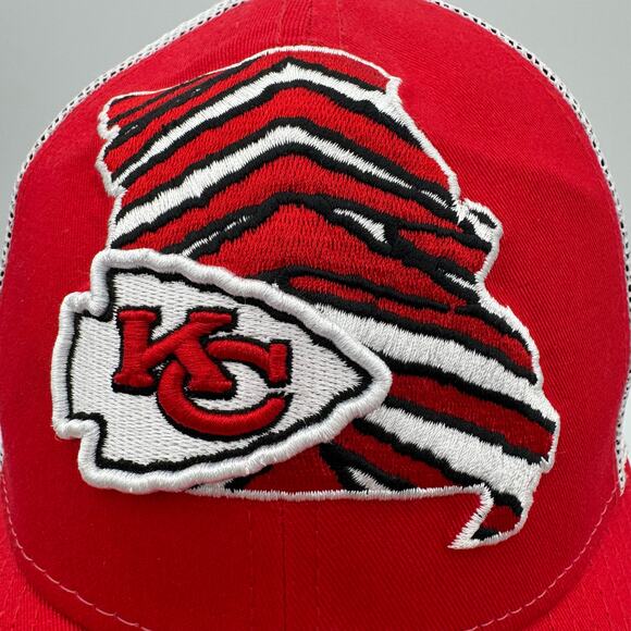 New Era Kansas City Chiefs Mesh Snapback Hat Red White 9FORTY NFL Trucker Cap - Picture 5 of 12